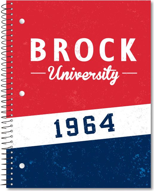 Brock University 1 Subject 70 Sheet Notebook