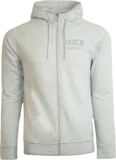 Brock University Streetwear Full Zip Hooded Sweatshirt
