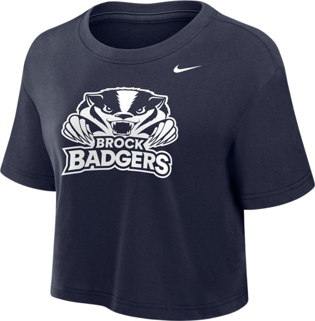 Brock University Badgers Women's Dri-Fit Cropped Short Sleeve T-Shirt