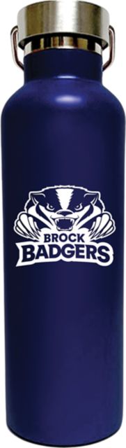 Brock University 24 oz. Badgers Stainless Steel Water Bottle
