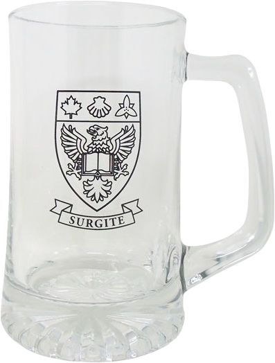 Brock University 25 oz. Starburst Glass Mug