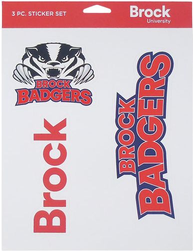 Brock University Badgers Sticker Sheet