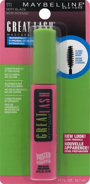 MAYBELLINE MASC GREAT LASH WTP VERY BLACK