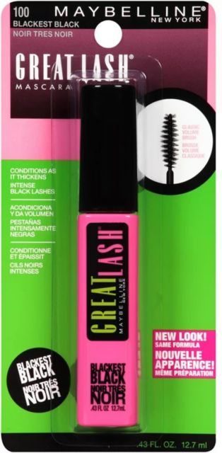 MAYBELLINE MASC GREAT LASH BLACKEST BLACK