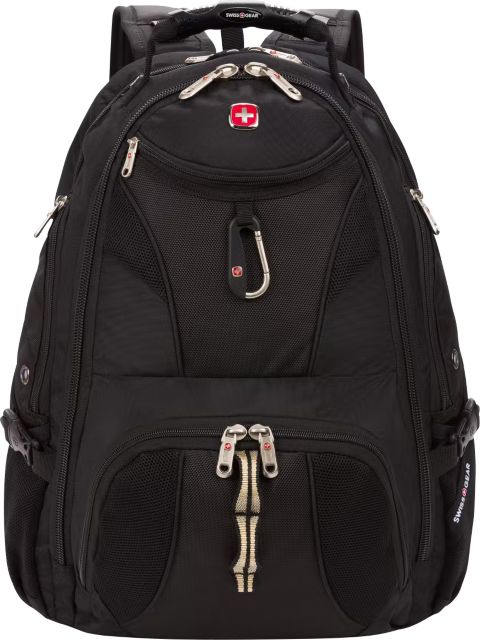 SwissGear ScanSmart Laptop Backpack 17in Black ONLINE ONLY Southern University at Shreveport Bookstore