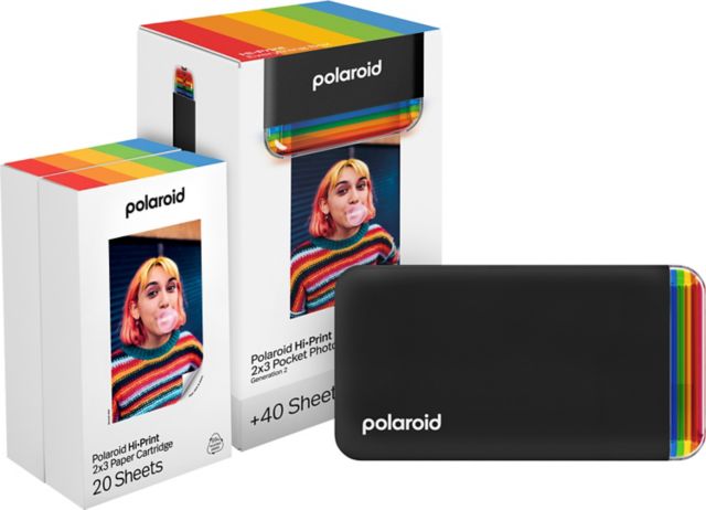 Polaroid Hi-Print Gen 2 Pocket Printer Everything Box 2x3, Black