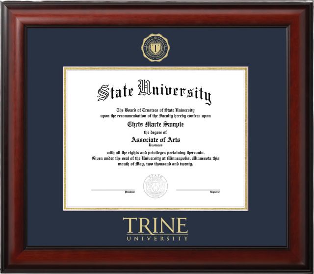 Trine University Meridian 8 x 10 Mahogany Diploma Frame