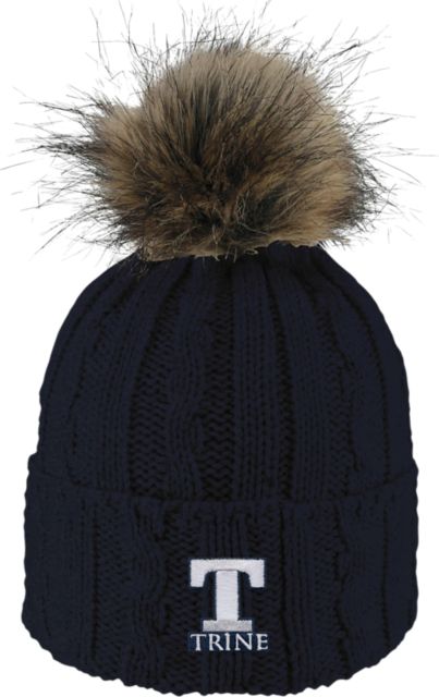 Trine University Women's Fur Pom Beanie