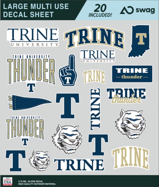 Trine University Large Sticker Sheet