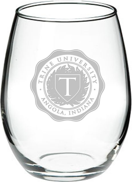 Trine University 21 oz. Stemless Wine Glass