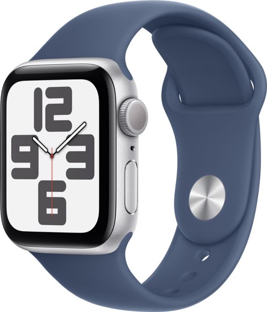 Apple Watch SE GPS 40mm Silver Aluminum Case with Denim