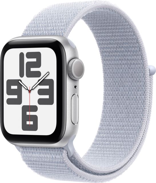 Apple Watch SE GPS 40mm Silver Aluminum Case with Blue Cloud Sport Loop ONLINE ONLY New York University