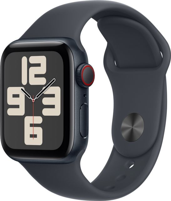 Apple Watch SE GPS + Cellular 44mm Midnight Aluminum Case with Midnight  Sport Band - S/M - ONLINE ONLY