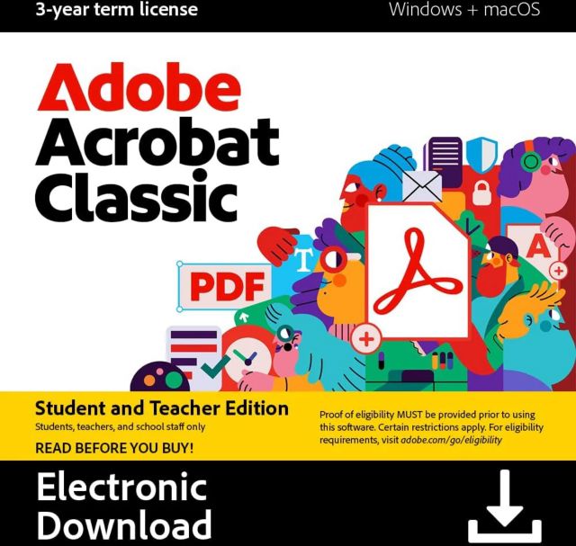 Adobe Acrobat Classic (Student & Teacher Edition) - 3 Year License