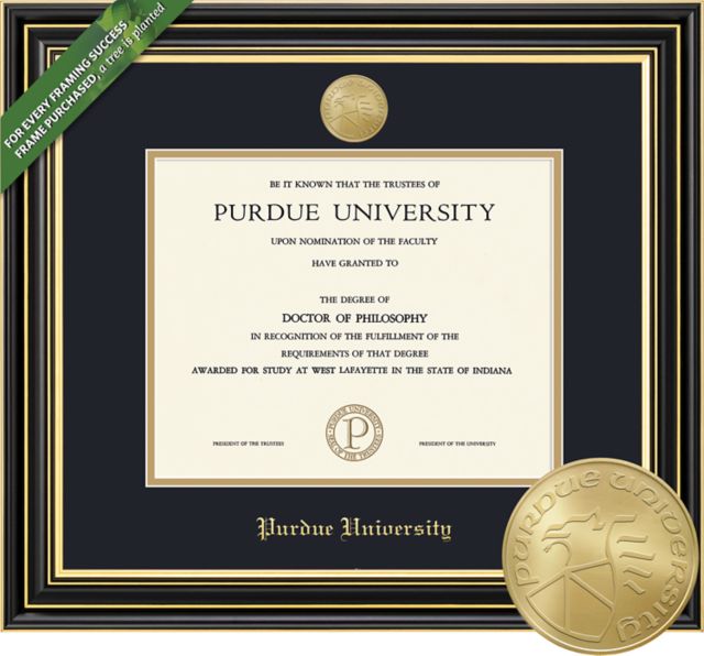 Purdue University 7'' x 9'' Prestige Diploma Frame