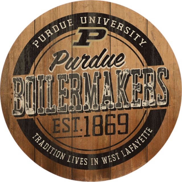 Purdue University Barrel Top Wall Mount 26''x26'' - ONLINE ONLY