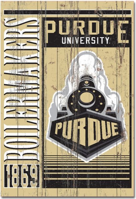 Purdue University 25''x 36'' Showcase Plank Sign - ONLINE ONLY