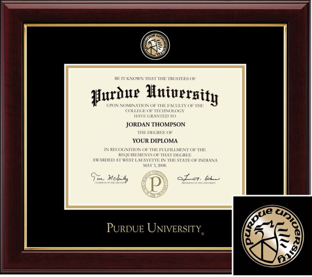 コレクション diploma Purdue University 7.625 in. x 9.625 in. Masterpiece Diploma