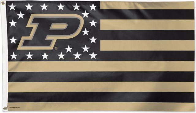 Purdue University 3'X5' Deluxe Flag-Stars And Stripes  - ONLINE ONLY