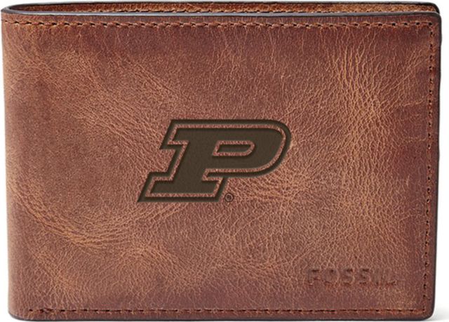 Fossil Leather Derrick Front Pocket Bifold - Brown - ONLINE ONLY