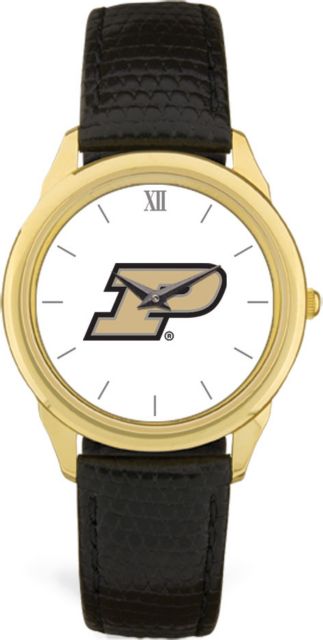 CSI Men's Black Leather  Wristwatch  (Gift Boxed) With Colored Medallion - ONLINE ONLY