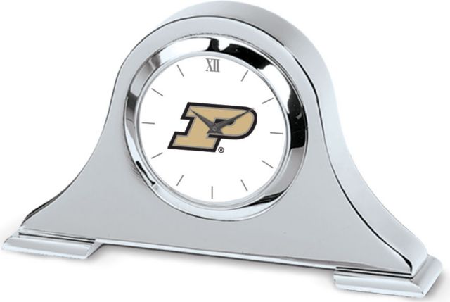 CSI Silver Napoleon Desk Clock With Colored Medallion - ONLINE ONLY