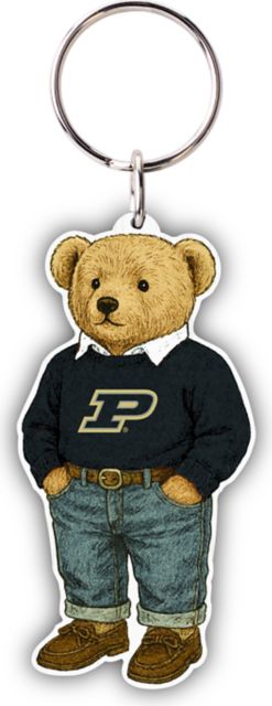 Purdue University Teddy Bear Keychain