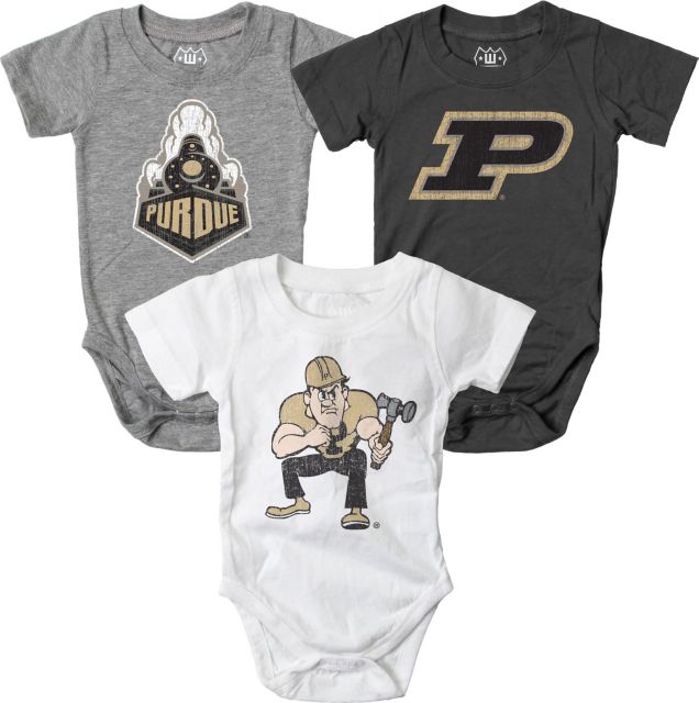 Purdue Boilermakers Baby Girl 2 Pack Onesie Creeper Set - Detroit Game Gear