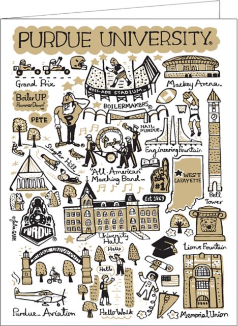 Purdue University 10 Pack Notecards