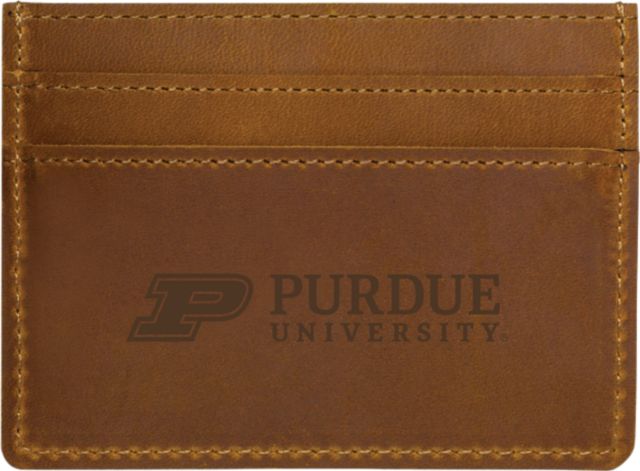 Purdue University Leather Card Holder