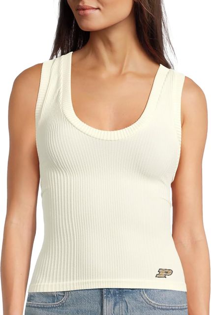 Purdue Free People Womens Clean Slate Tank Purdue Primary Mark