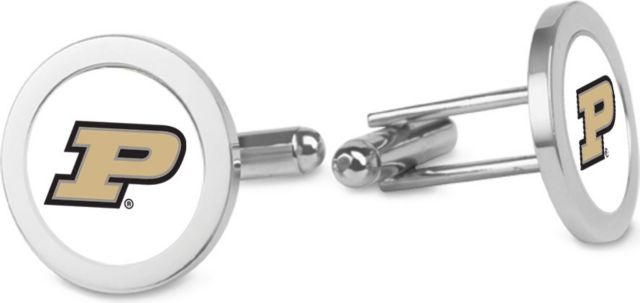CSI Silver Cufflinks (Gift Boxed) With Colored Medallion - ONLINE ONLY