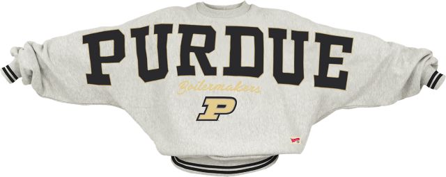 Purdue University Boilermakers Women's Ribbed Fleece Crewneck Sweatshirt