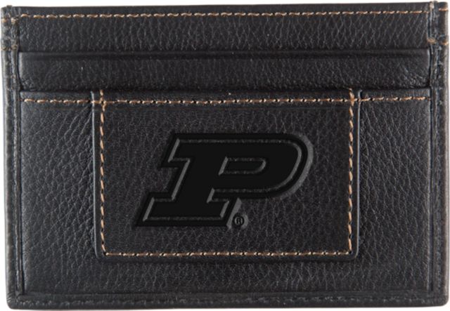 Purdue University Leather Card Holder