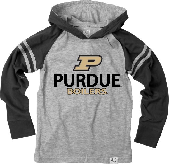 Purdue University Youth Boy's Hooded Long Sleeve T-Shirt
