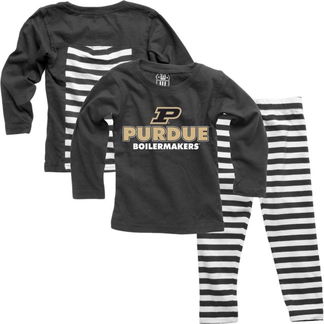 Purdue University Boilermakers Infant Girls Stripe Set