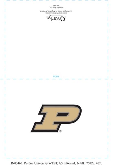 Purdue University 10 Pack Notecard