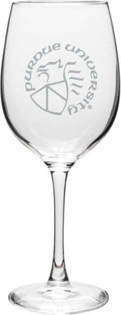 Purdue University 16 oz. Wine Glass