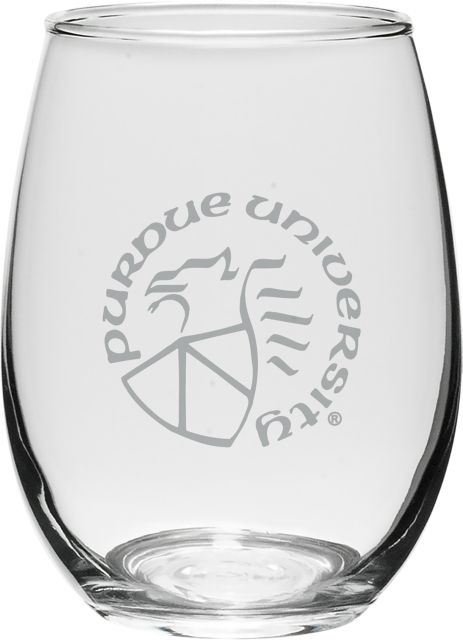 Purdue University 21 oz. Stemless Wine Glass