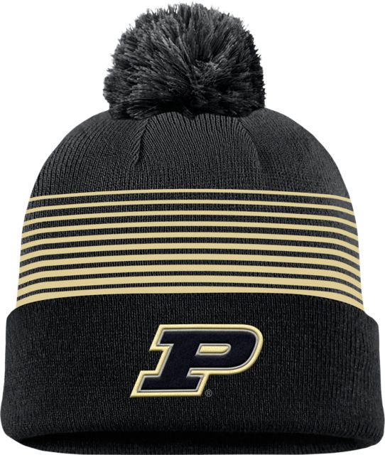 Purdue University Cuff Pom Beanie