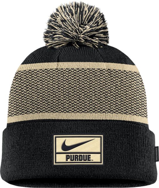 Purdue University Youth Peak Cuff Pom Beanie