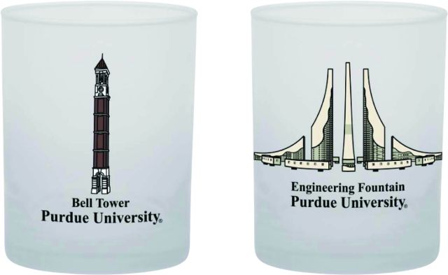 Purdue University 14 oz. Frosted Rocks Glass