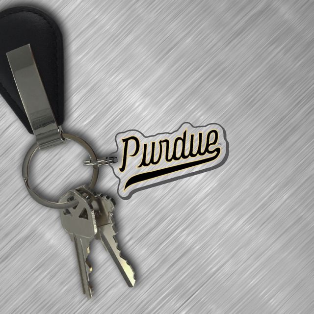 Purdue University Acrylic Laser Cut Keychain