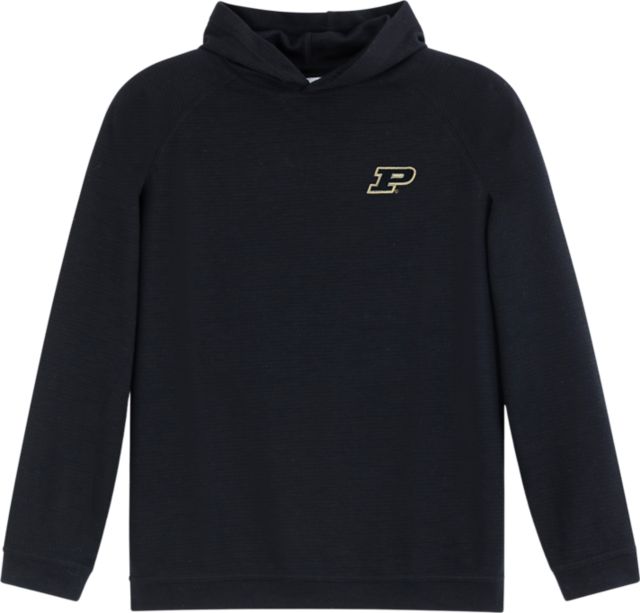 Purdue University Waffle Hooded Long Sleeve T-Shirt