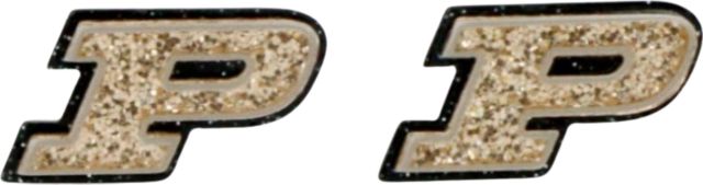 Purdue University Motion P Logo Stud Earrings