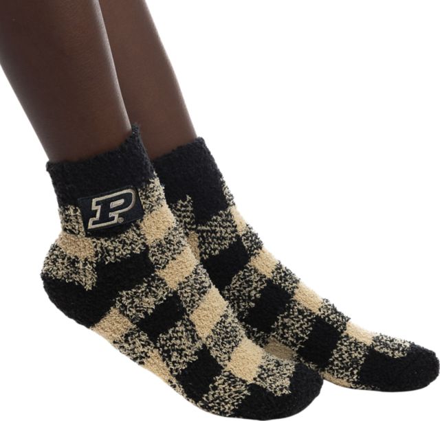 Purdue University Buffalo Check Socks