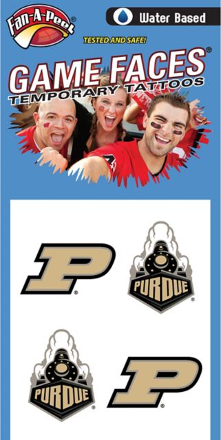 Purdue University 4-Pack Waterless Glitter Tattoo