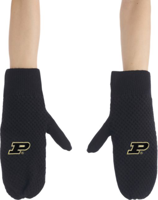 Purdue University Knit Mittens