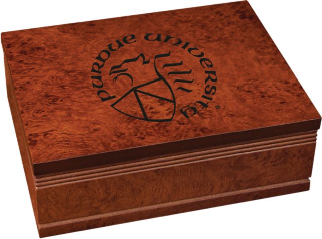 Purdue University Burlwood Finished Box