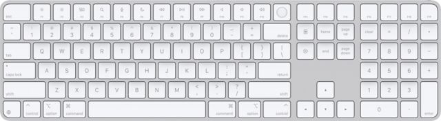 Apple Magic Keyboard with Touch ID and Numeric Keypad for Mac models with Apple silicon - US English - White Keys